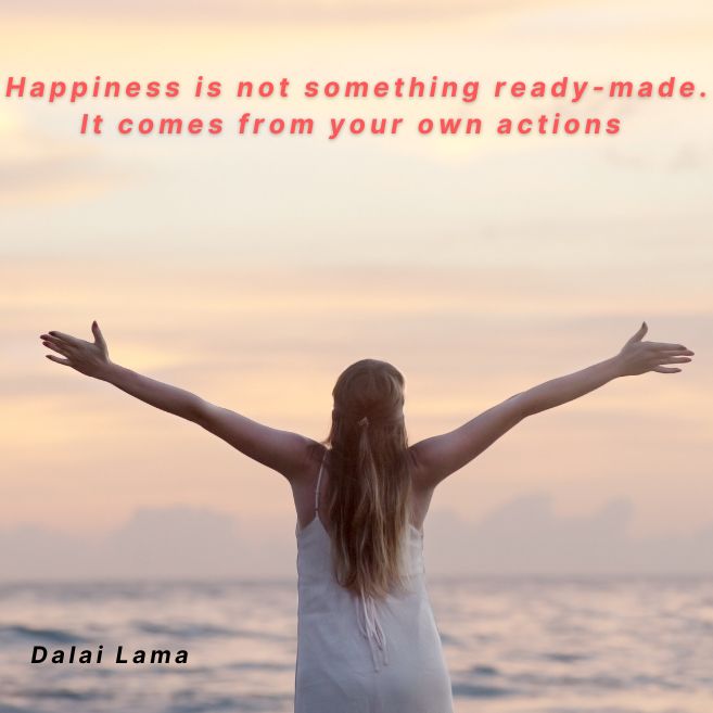 A quote by Dalai Lama about happiness and well-being, in the context of kids.