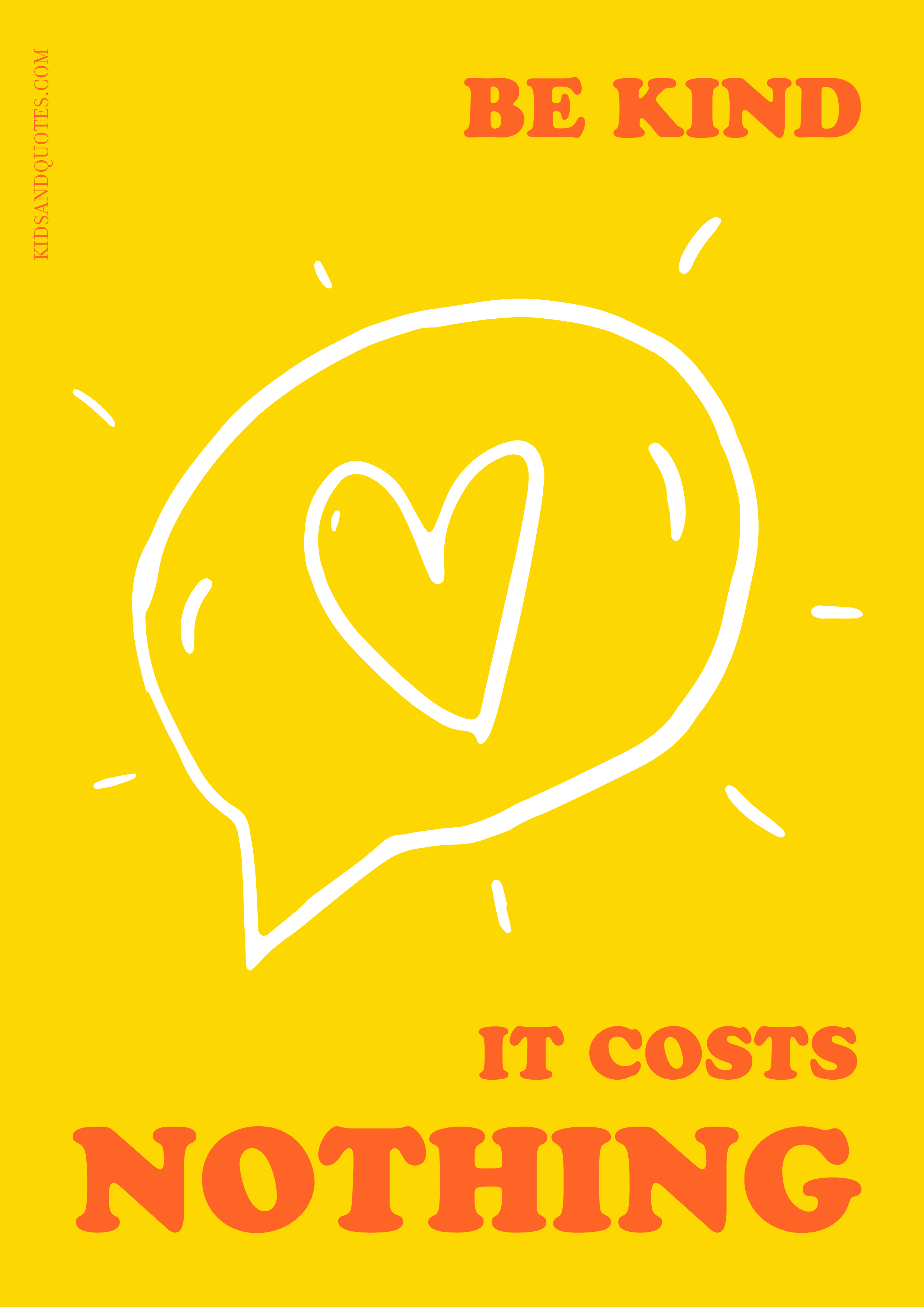 Be kind, it costs nothing - a cool kindness poster