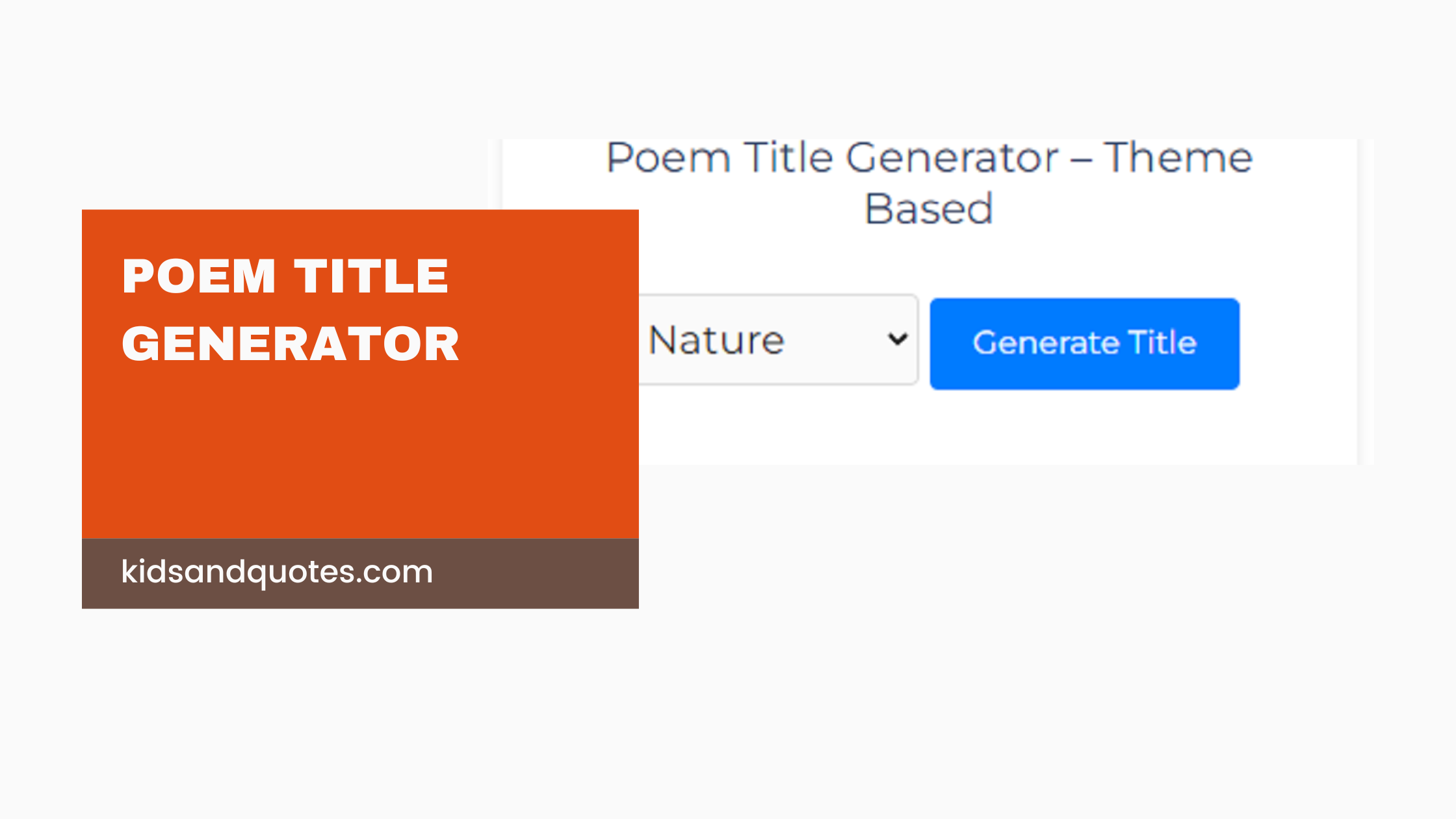 A poem title generator for students to crank up creativity