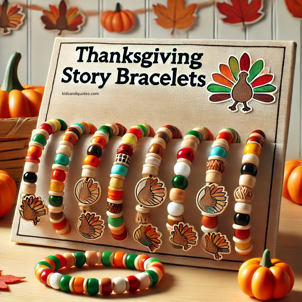 Thanksgiving story bracelets - an easy kindergarten project