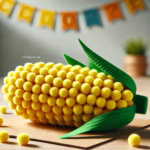 Pom-Pom corn on the cob - a creative Thanksgiving craft for kindergarten kids.