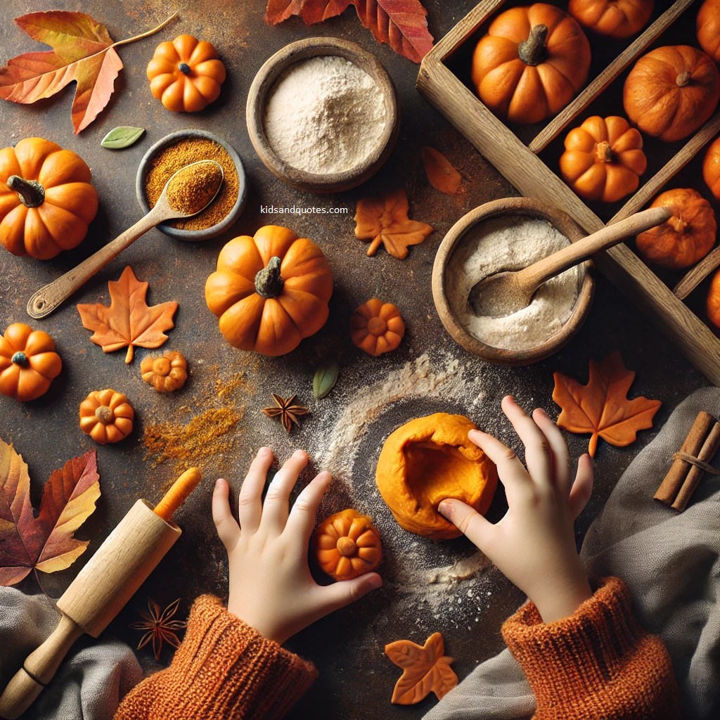 Pumpkin spice playdough