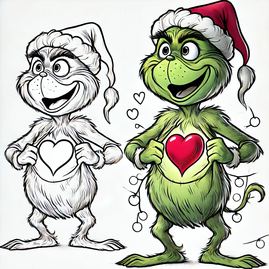 The memorable scene where the Grinch's heart grows three sizes.
