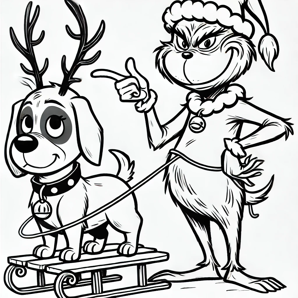 Grinch, featuring Max the dog with is single Antler.