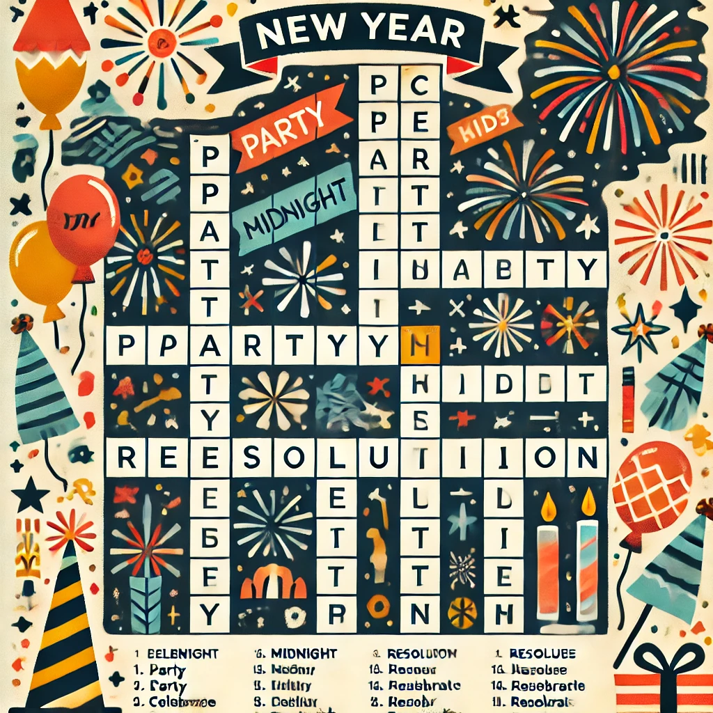 Happy New Year word search for kids (3 Free printables to solve) - Kids ...