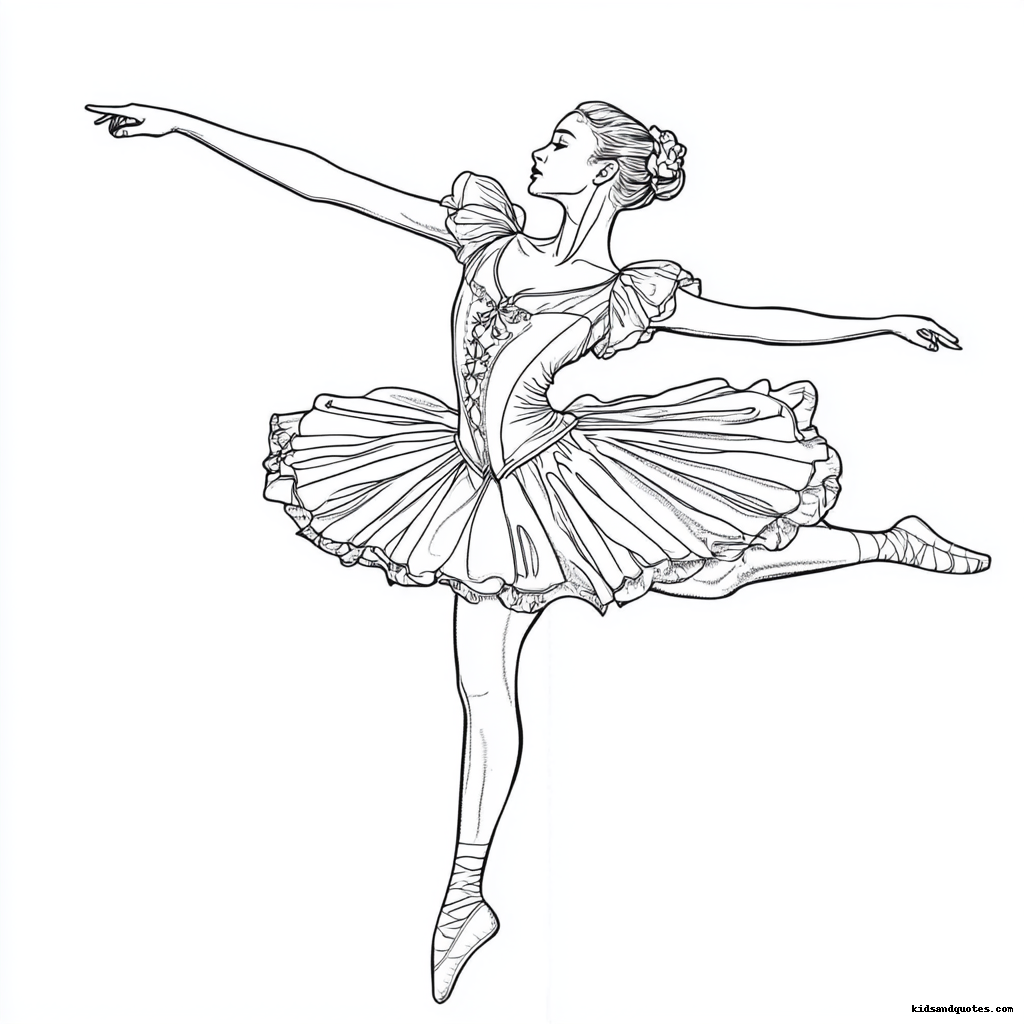 Ballerina performing a graceful pirouette with perfect balance and poise.