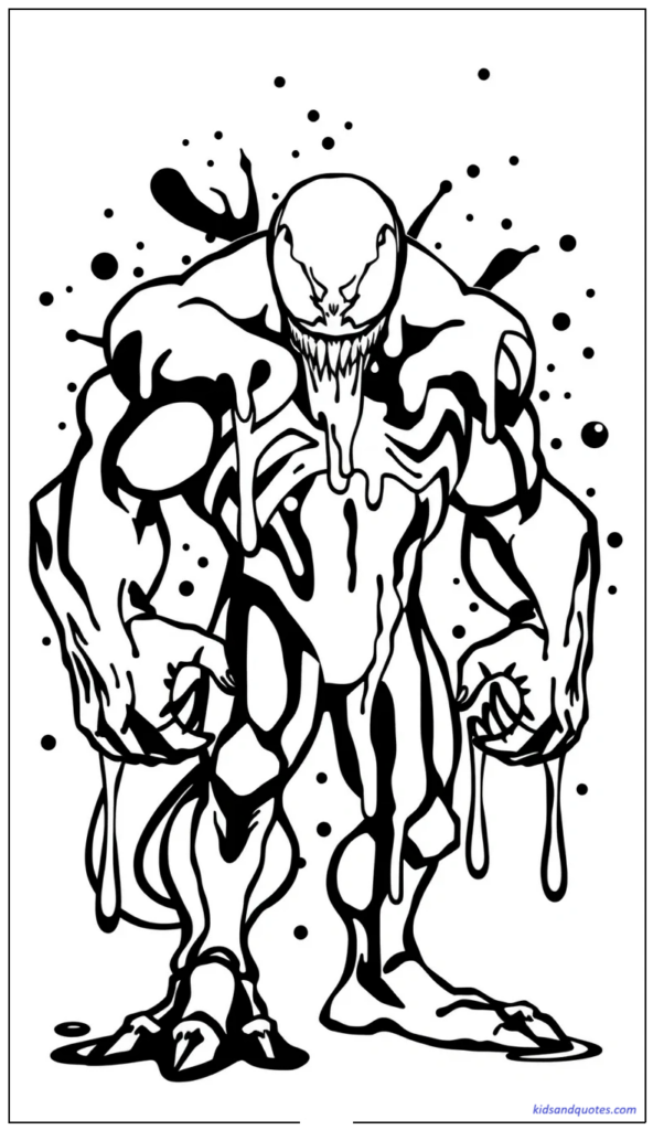 Venom covered in simple dripping symbiote shapes.