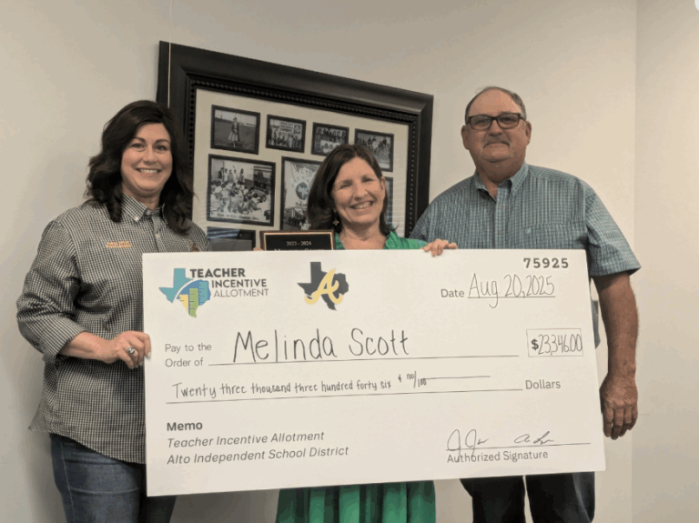 Four Alto ISD teachers recognized for their excellent work.