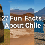 Moai statues, mountains, magellanic penguins.