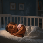 An infant sleeping on a mattress.