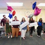 Teachers celebrating grant for the Killeen ISD curriculum.