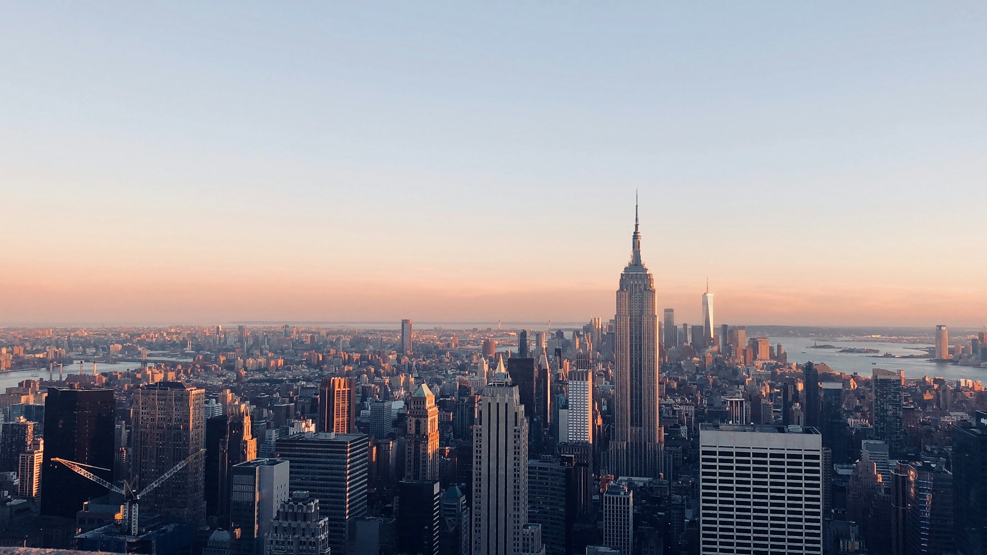 Aerial view of New York city.