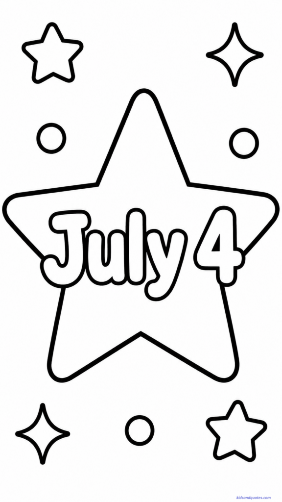 Big simple star with “July 4”