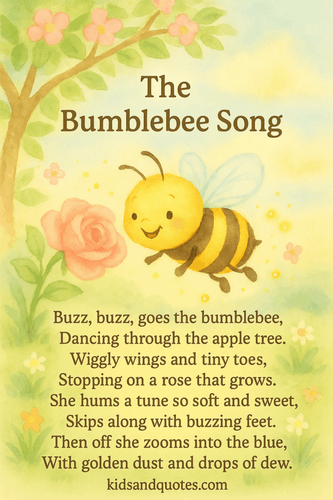 The Bumblebee Song - easy to remember poem