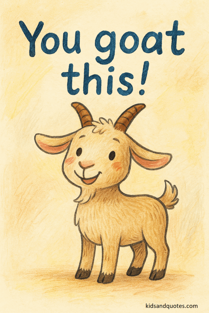 Goat puns with caption - You goat this!