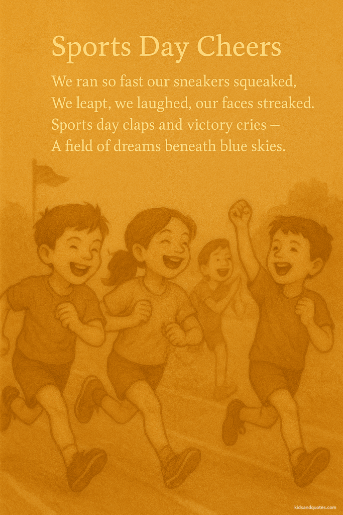 Rhyming, short poem - Sports Day Cheers
