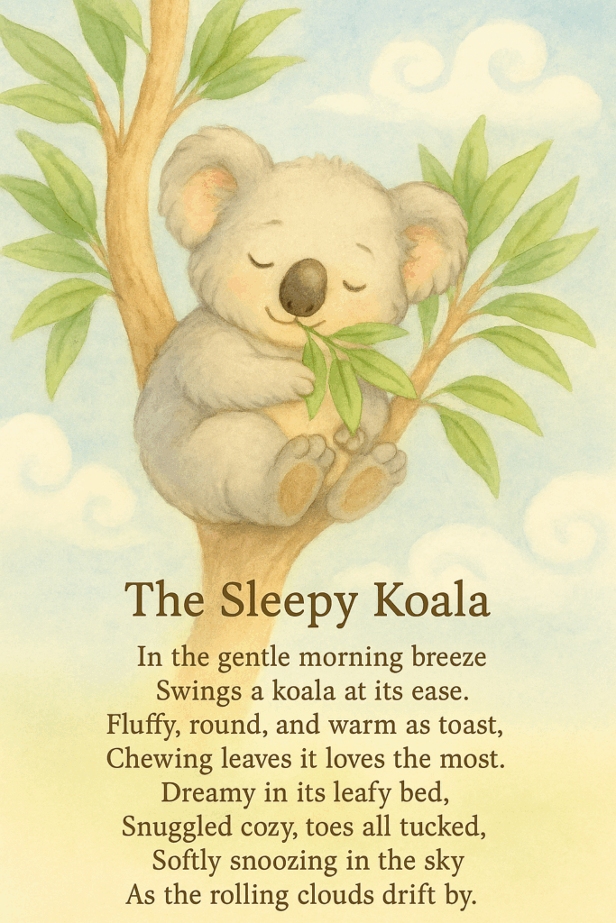 The Sleepy Koala - an easy poem to memorize.