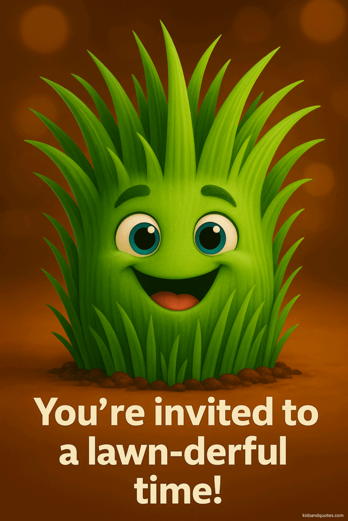 Garden party and outdoor fun puns - You're invited to a lawn-derful time!