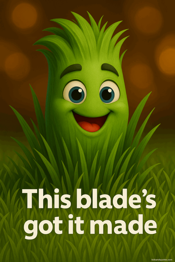 Grass puns, Instagram-ready caption - This blade's got it made.