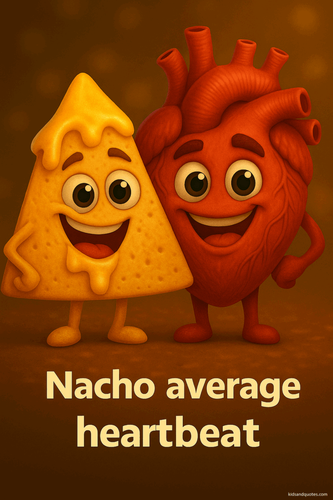 Heart pun - Nacho average heartbeat.