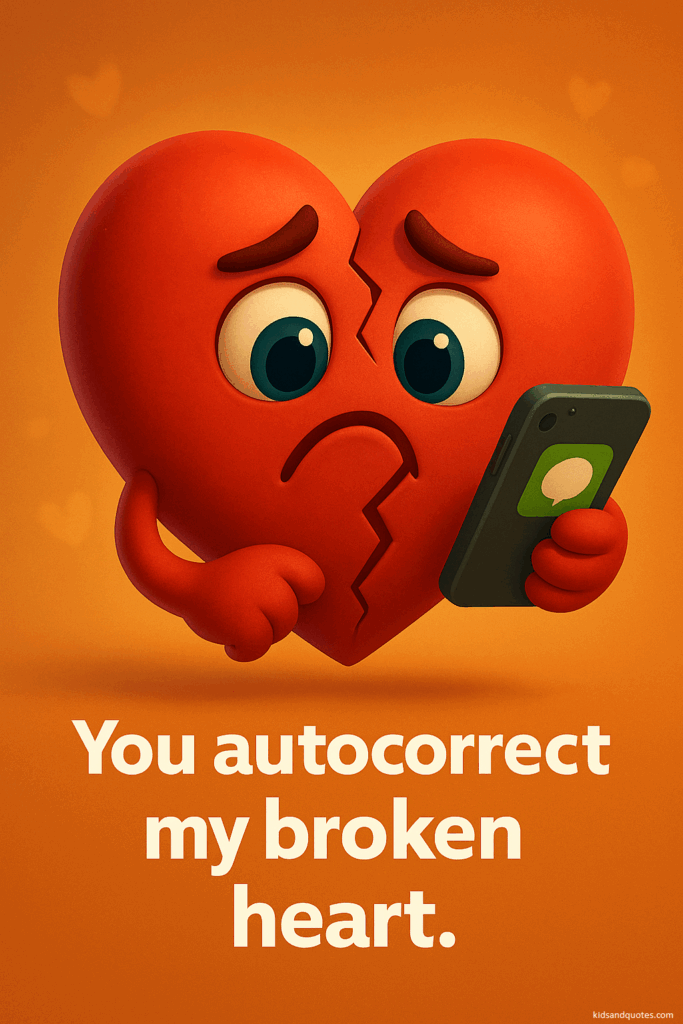 Heart pun - You autocorrect my broken heart.