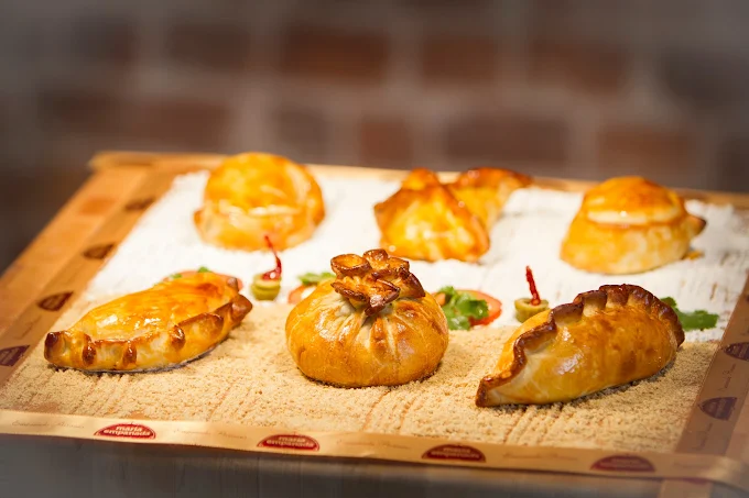 Empanadas served on the table.