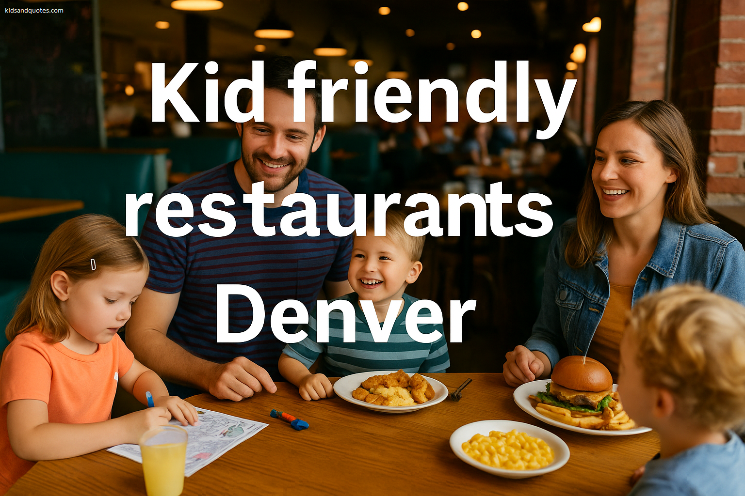 A family, consisting of a couple and two little children sitting and eating over a dining table.