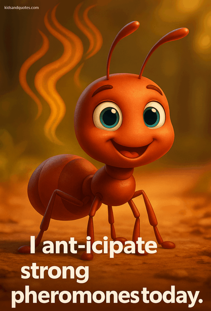 Ant pun - I ant-icipate strong pheromones today.