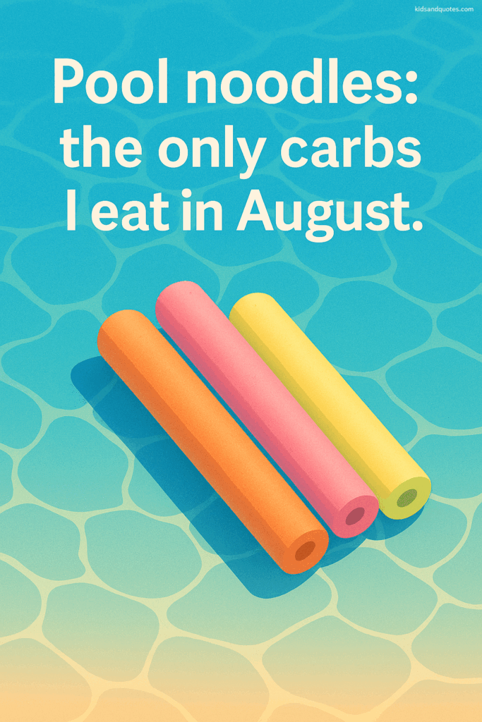 Pool noodles: the only carbs I eat in August.