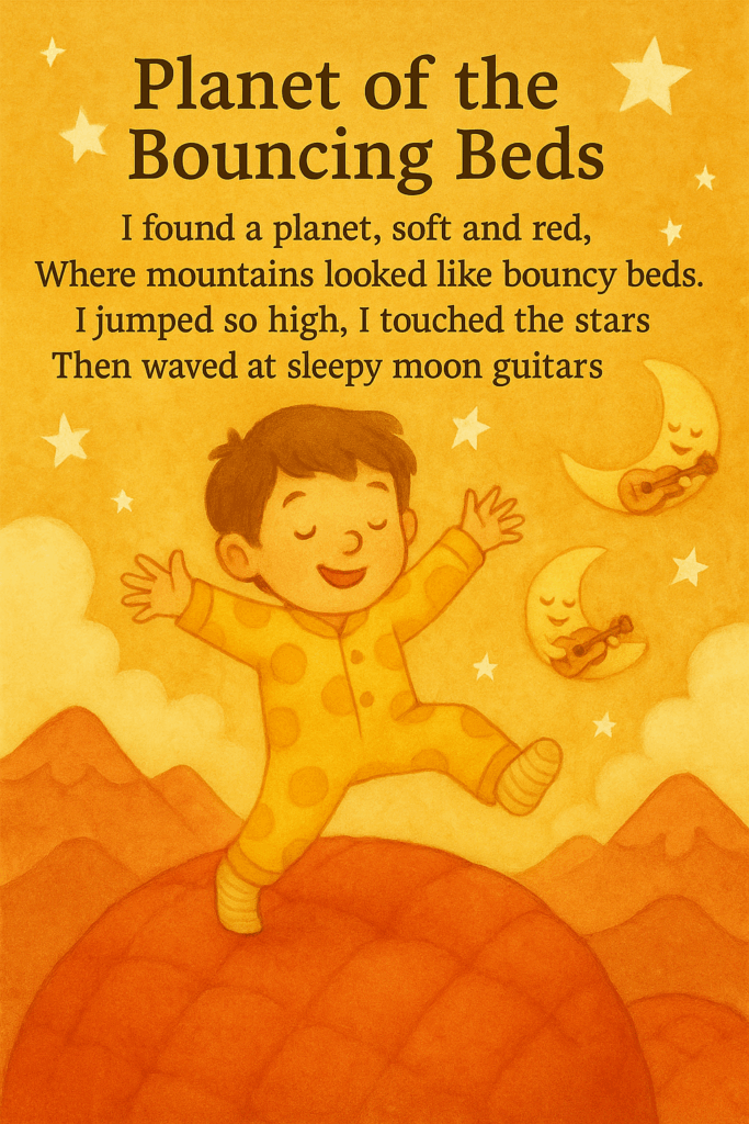 Planet of the bouncing beds - a short poem