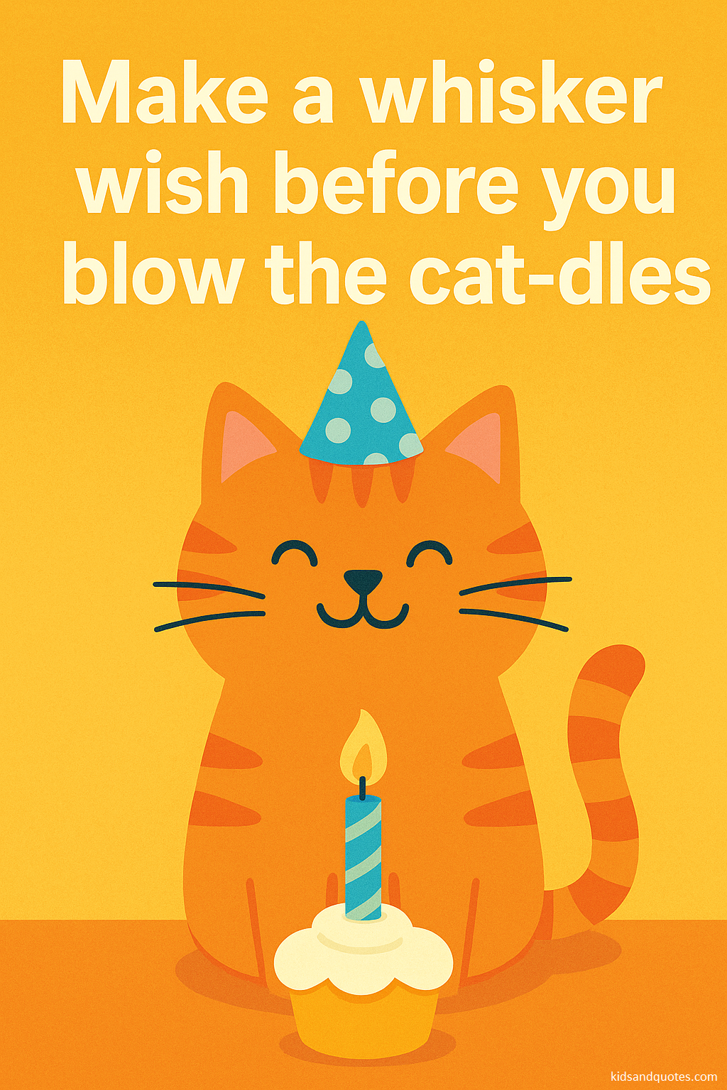 Make a whisker wish before you blow the cat-dles.