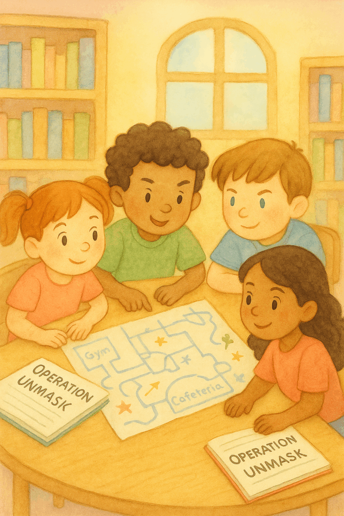 Funny short story with a twist - Scene three: The hall-pass detectives