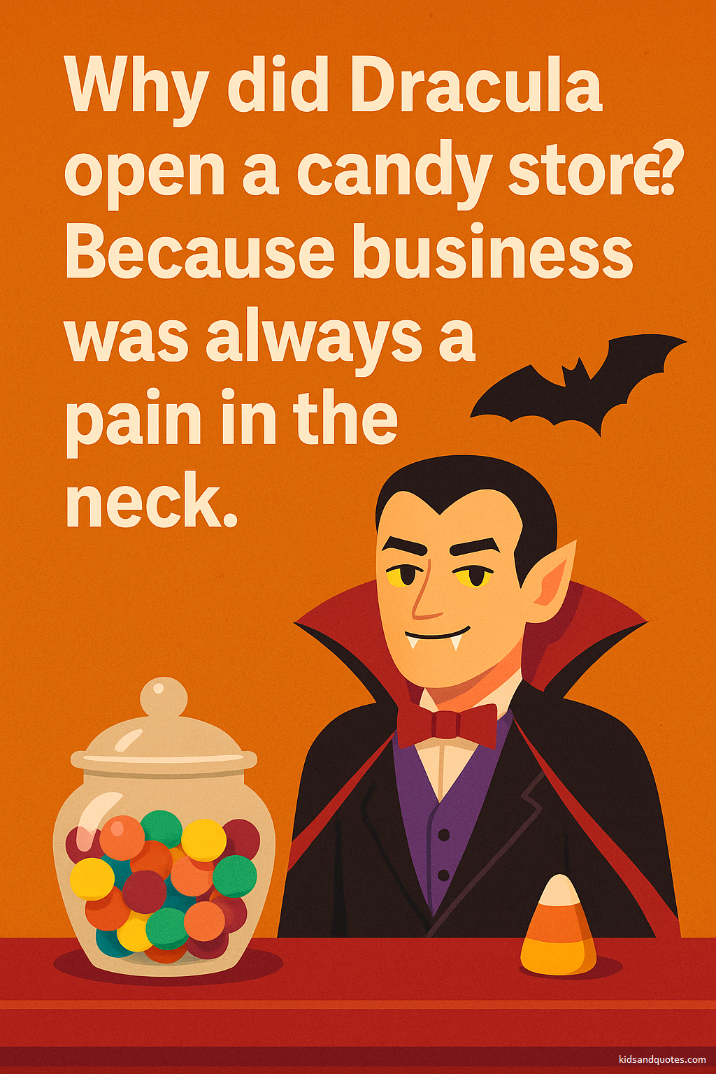 Why did Dracula open a candy store? Because business was always a pain in the neck.