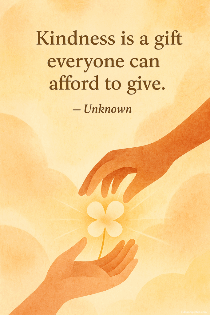 Kindness is a gift everyone can afford to give - Unknown