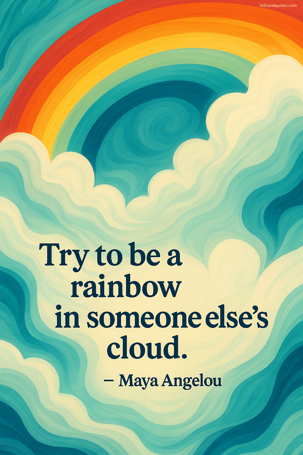 Try to be a rainbow in someone else's cloud - Maya Angelou