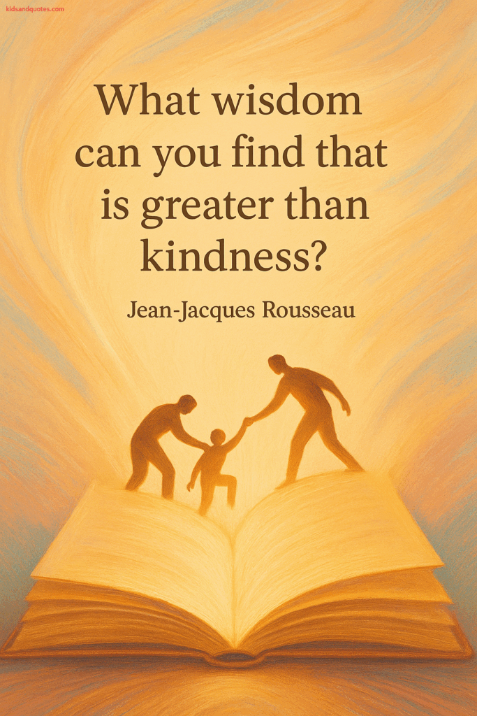 What wisdom can you find that is greater than kindness? - Jean Jacques Rousseau