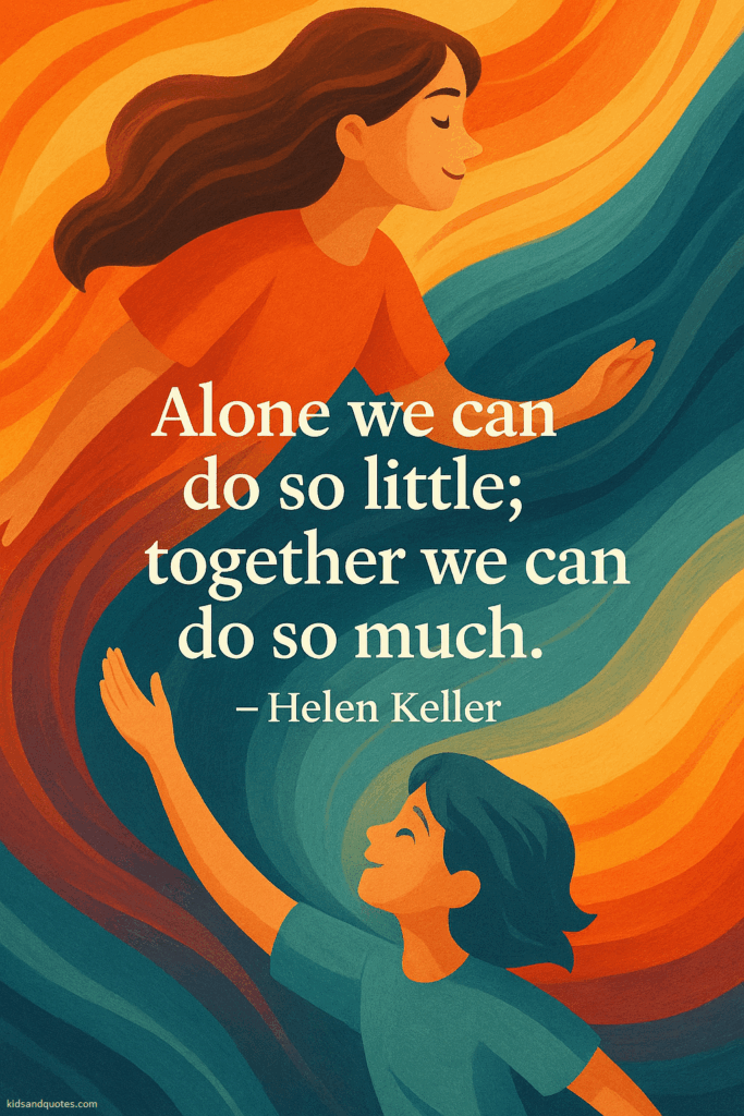 Alone we can do so little; together we can do so much - Helen Keller
