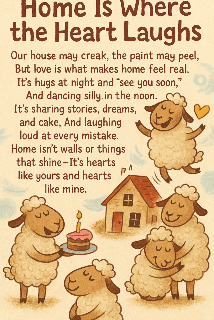 Home is where the Heart Laughs - easy to memorize poem.