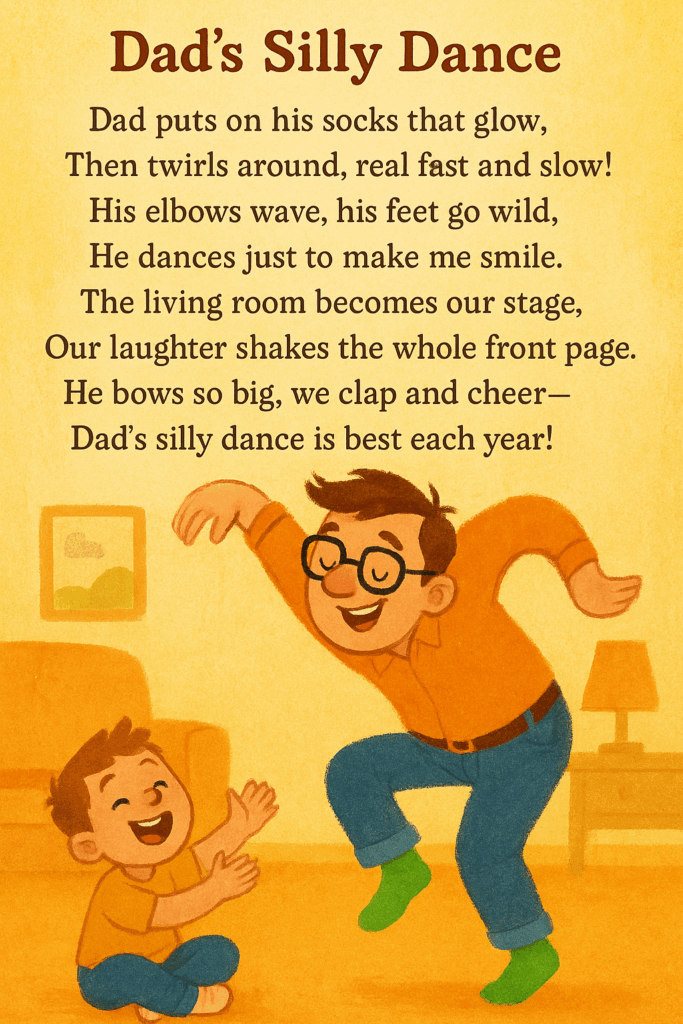 Dad's silly dance - easy to memorize 8-line poem