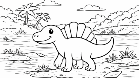 Free Spinosaurus Coloring Pages