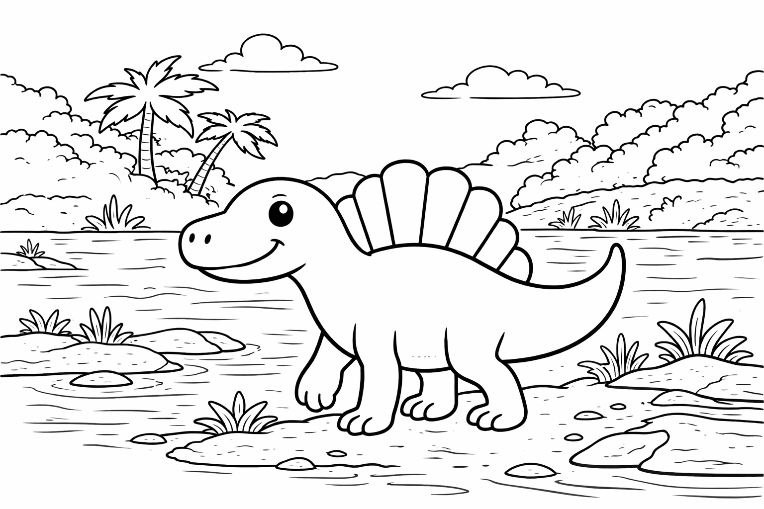 Free Spinosaurus Coloring Pages