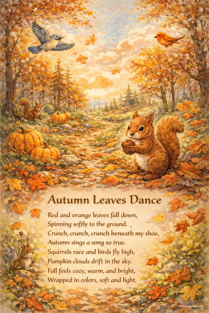 Easy poem to remember - Autumn Leaves Dance