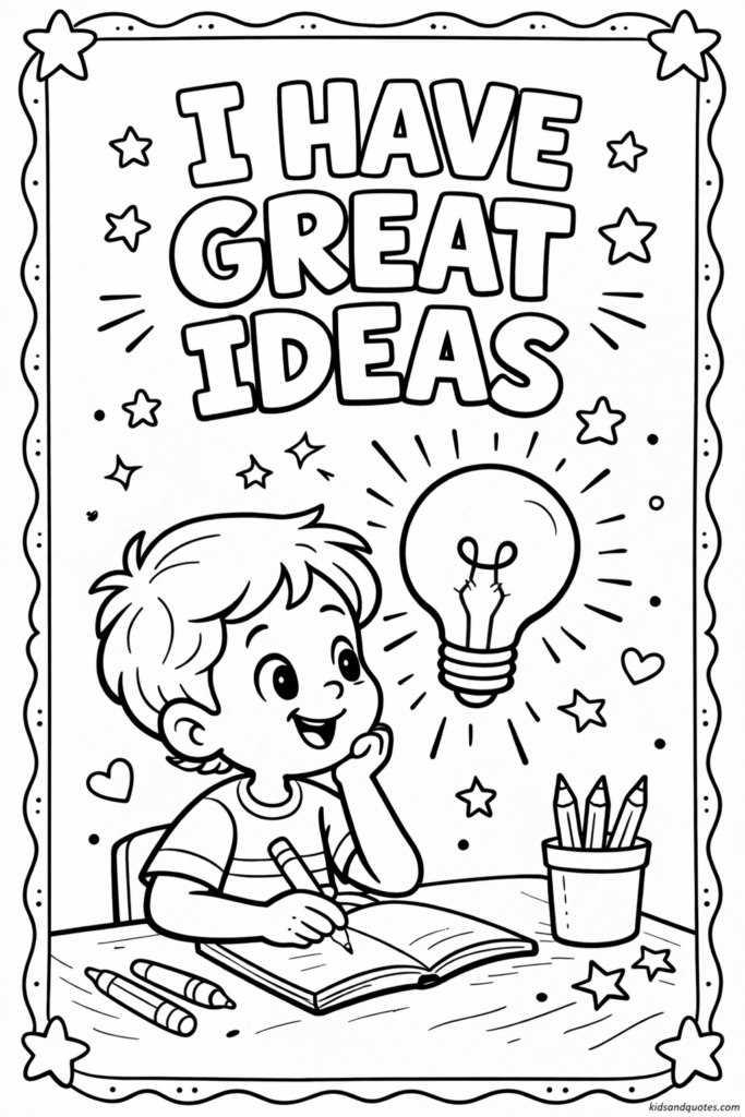 I have great ideas: Positive affirmation for kids