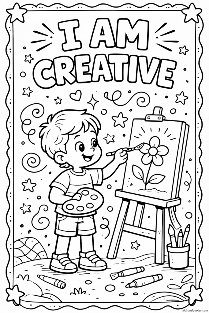 I'm Creative - Positive affirmation for kids.