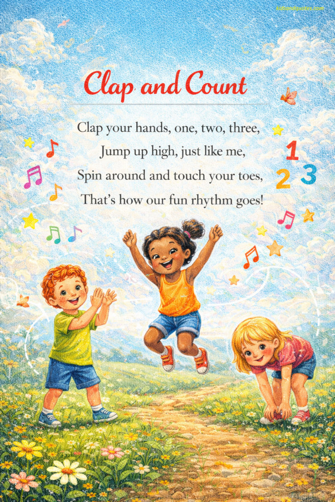Easy poem for kids: Clap and Count.