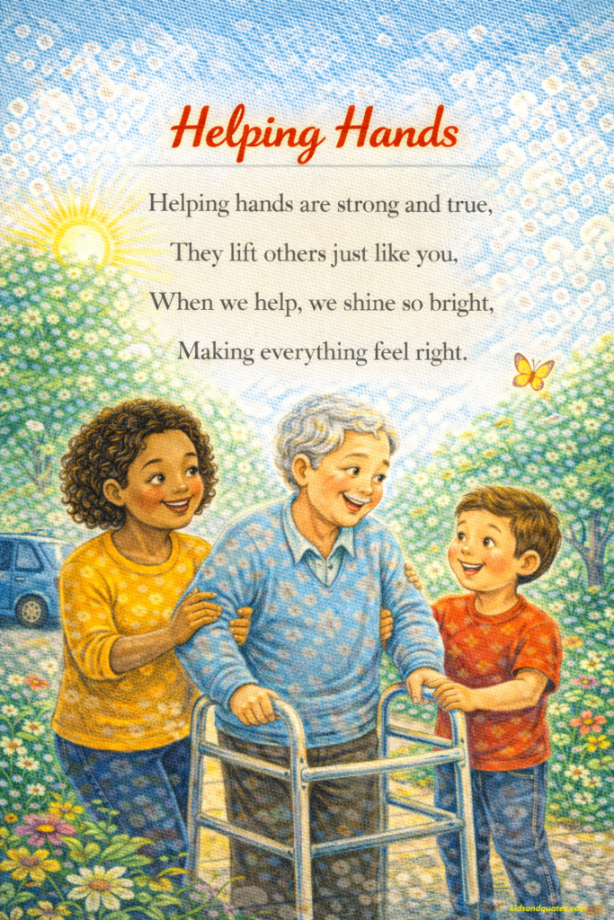Kindness poem for children: Helping Hands