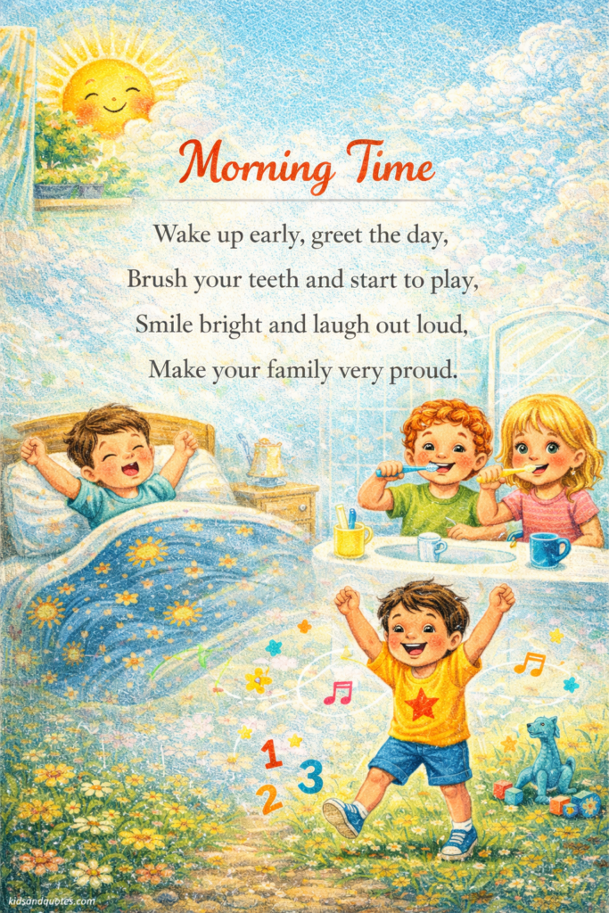 Easy poem for children: Morning Time