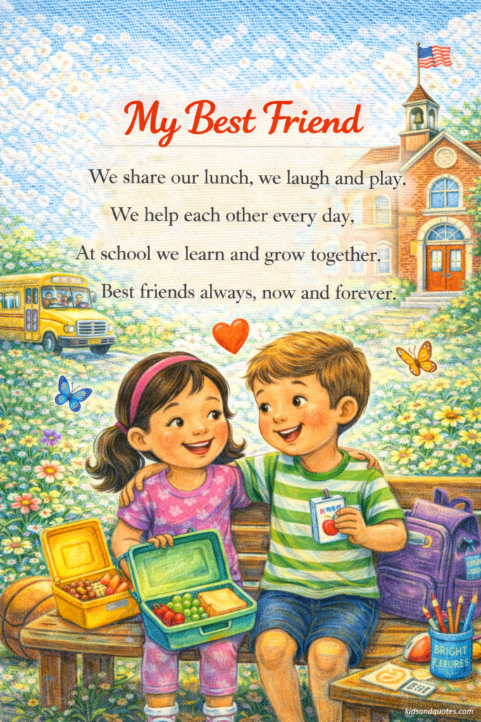 Short school poem for kids: My Best Friend