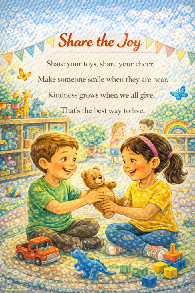 A kindness poem for children: Share the Joy