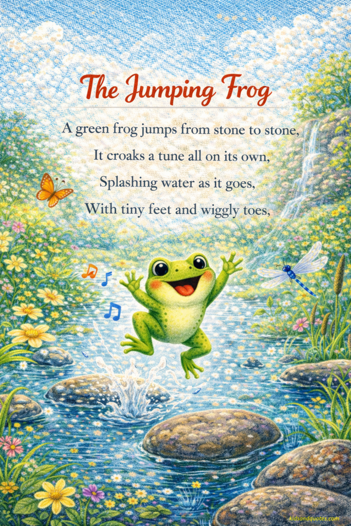 Short Animal Poem for Kids: The Jumping Frog